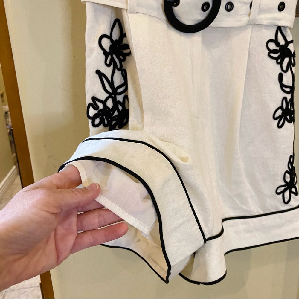Anthropologie Belle Vere floral embroidered one piece belted romper NWT - Picture 11 of 16